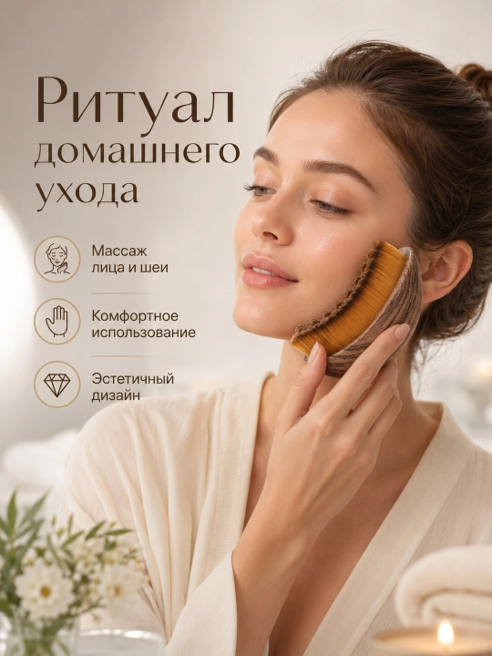 Massaj cho'tkasi, yYuz massajeri – lifting, gua sha va limfa drenaj effekt