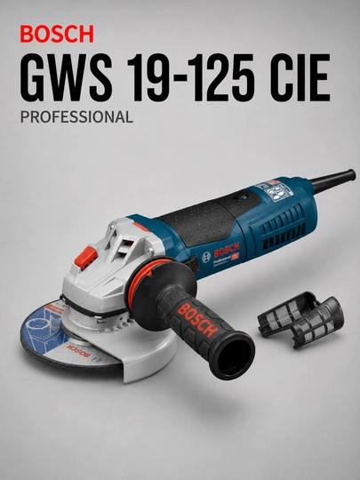 Tezligi sozlanadigan burchak shlifmashinasi Bosch GWS 19-125 CIE Professional - 