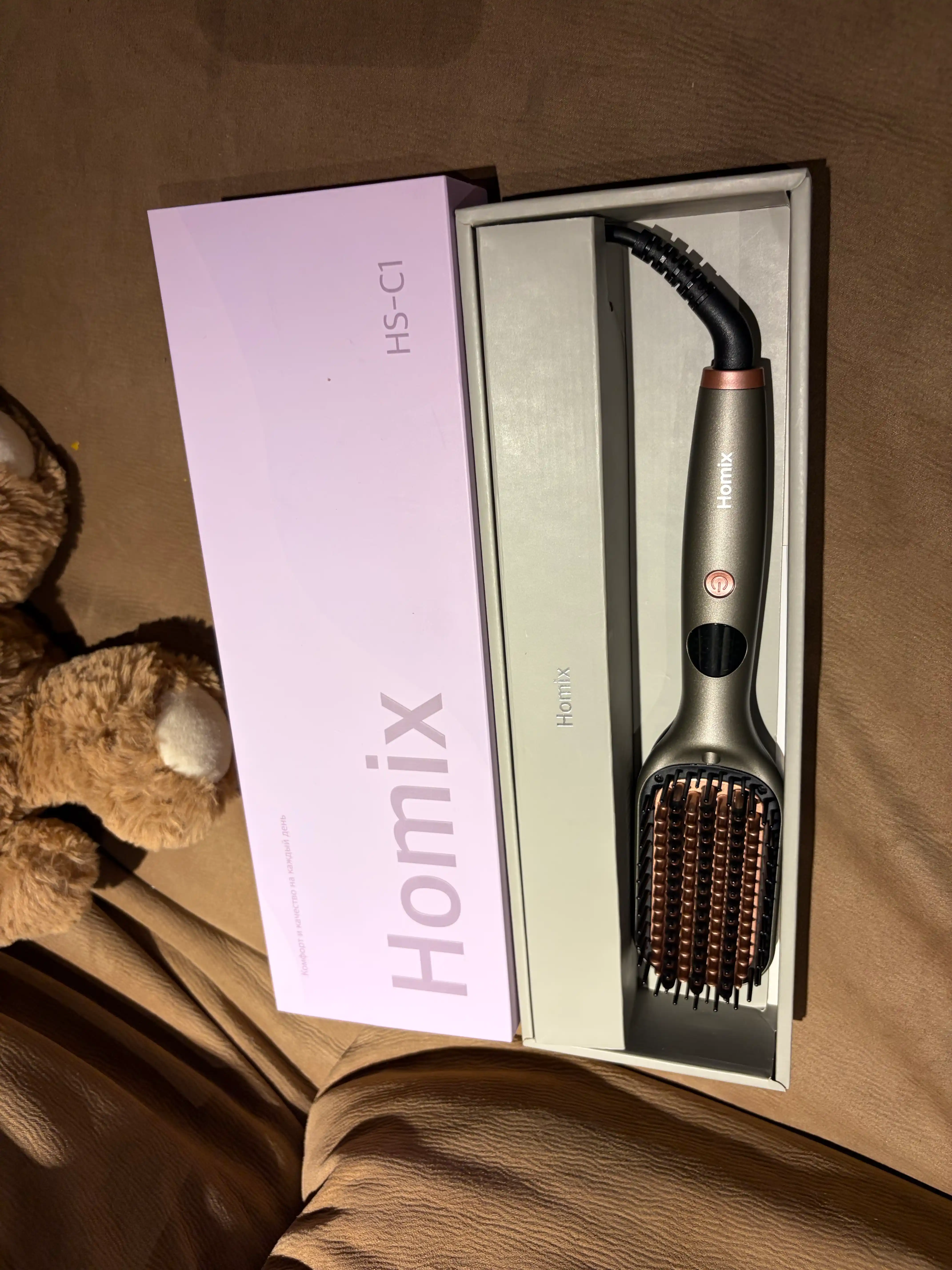 Taroqli soch dazmol Homix — LED, ionizatsiya, 5 rejim, sochlar uchun stayler taroq