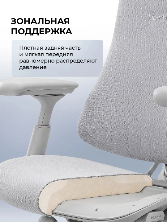 Офисное кресло эргономичное LiberNovo Omni / массаж спины / 4D-подлокотник
