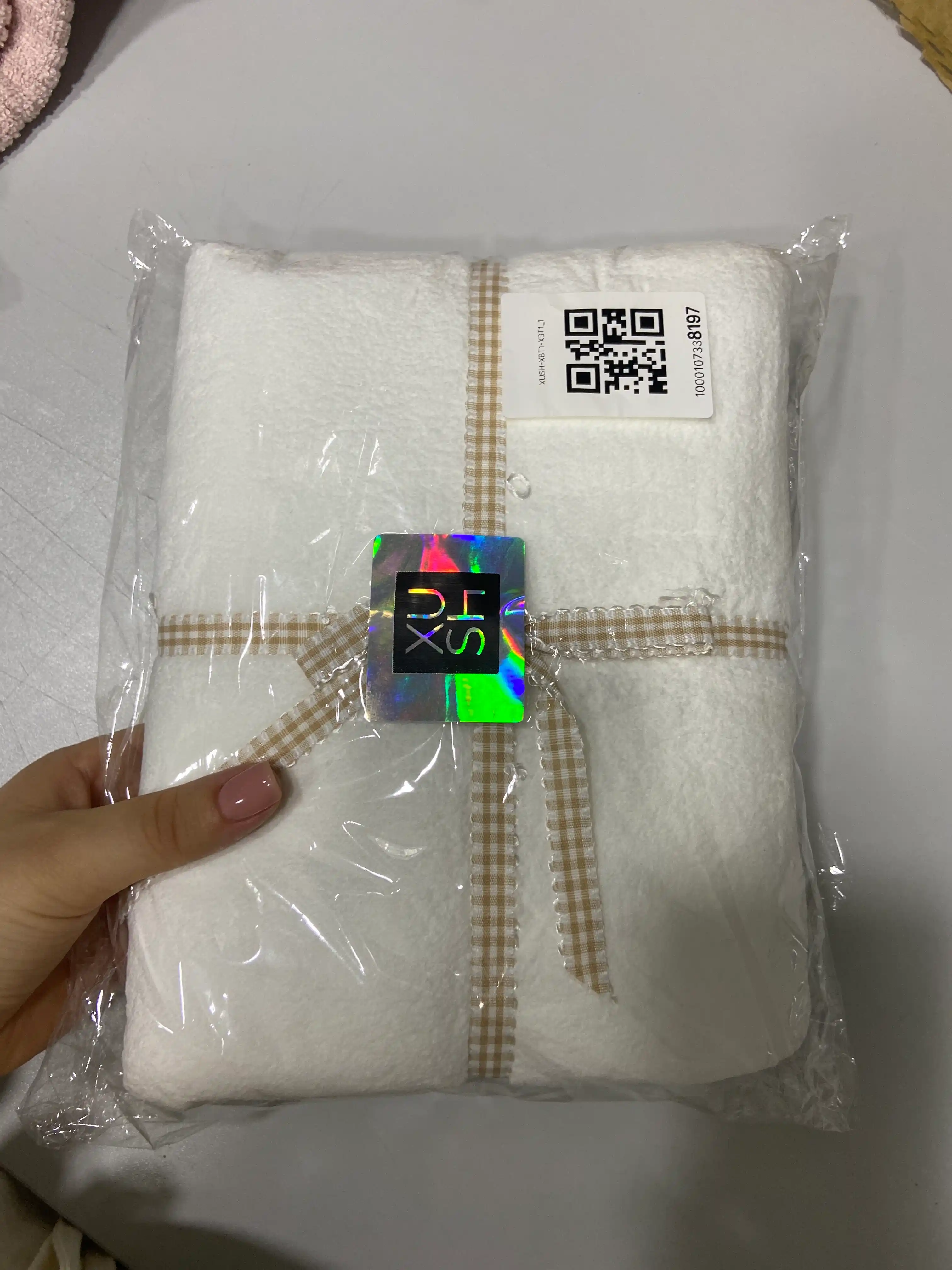 Oq rang Sochiq, Hammom sochiq mikropaxta 70x140, oq yumshoq nam tez yutadigan