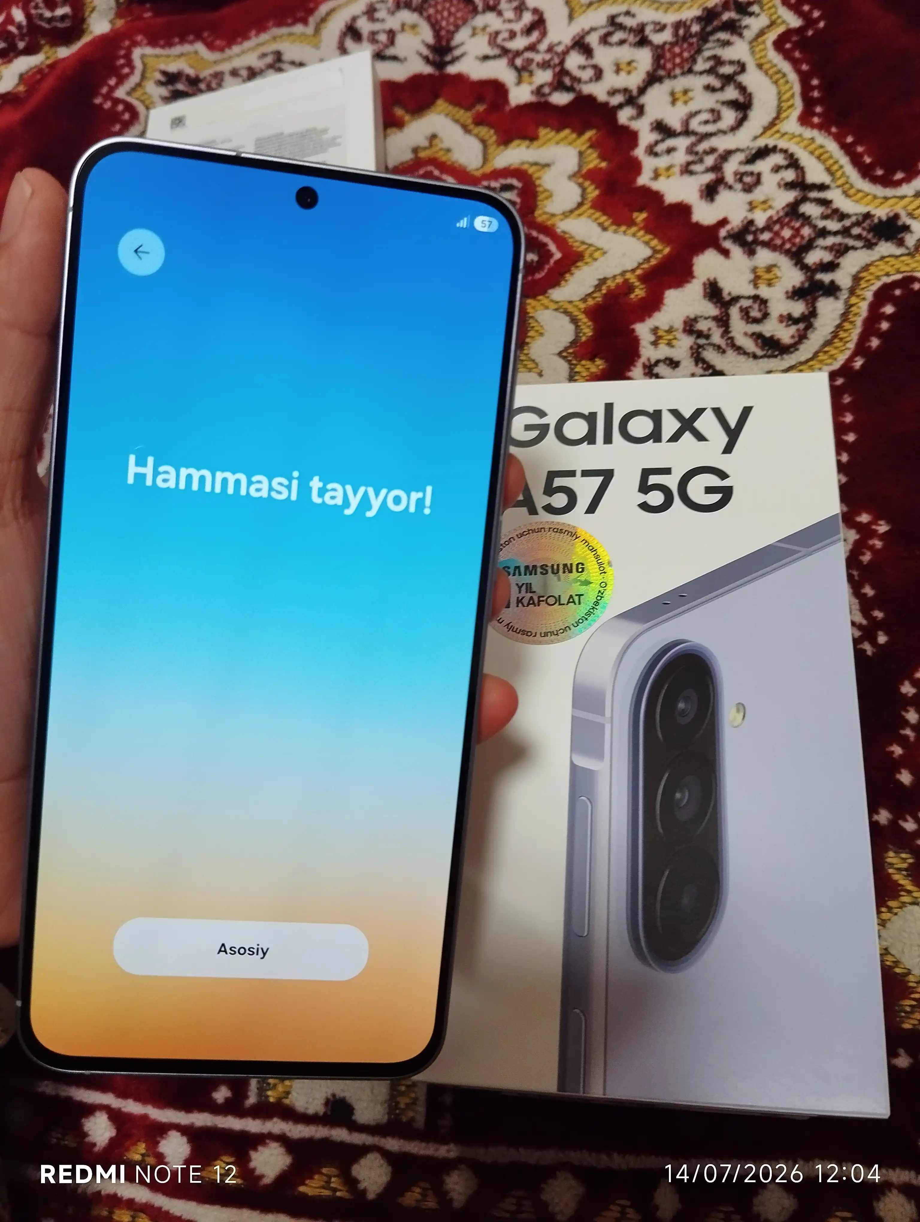 Смартфон Samsung Galaxy A57 5G,экран Super AMOLED,2 SIM-карты,eSim,50Мп,гарантия 1 год
