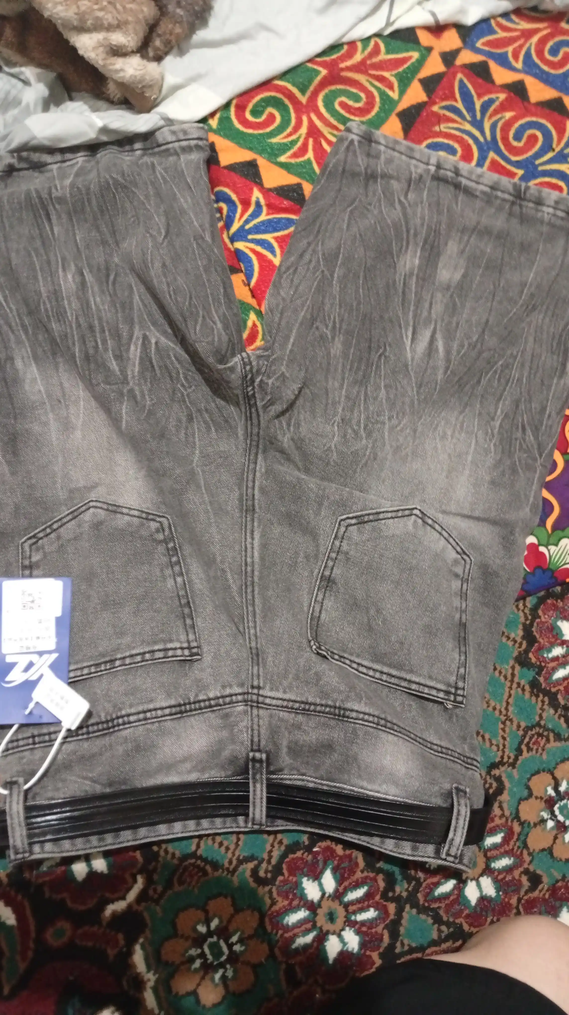 Джинсовые багги шорты милитари Y2K oversize унисекс GATit SWAG