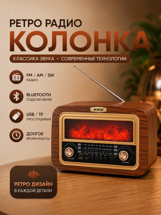 Karnay, radiokarnay, FM radio, retro bluetooth radiokarnay, simsiz karnay - 