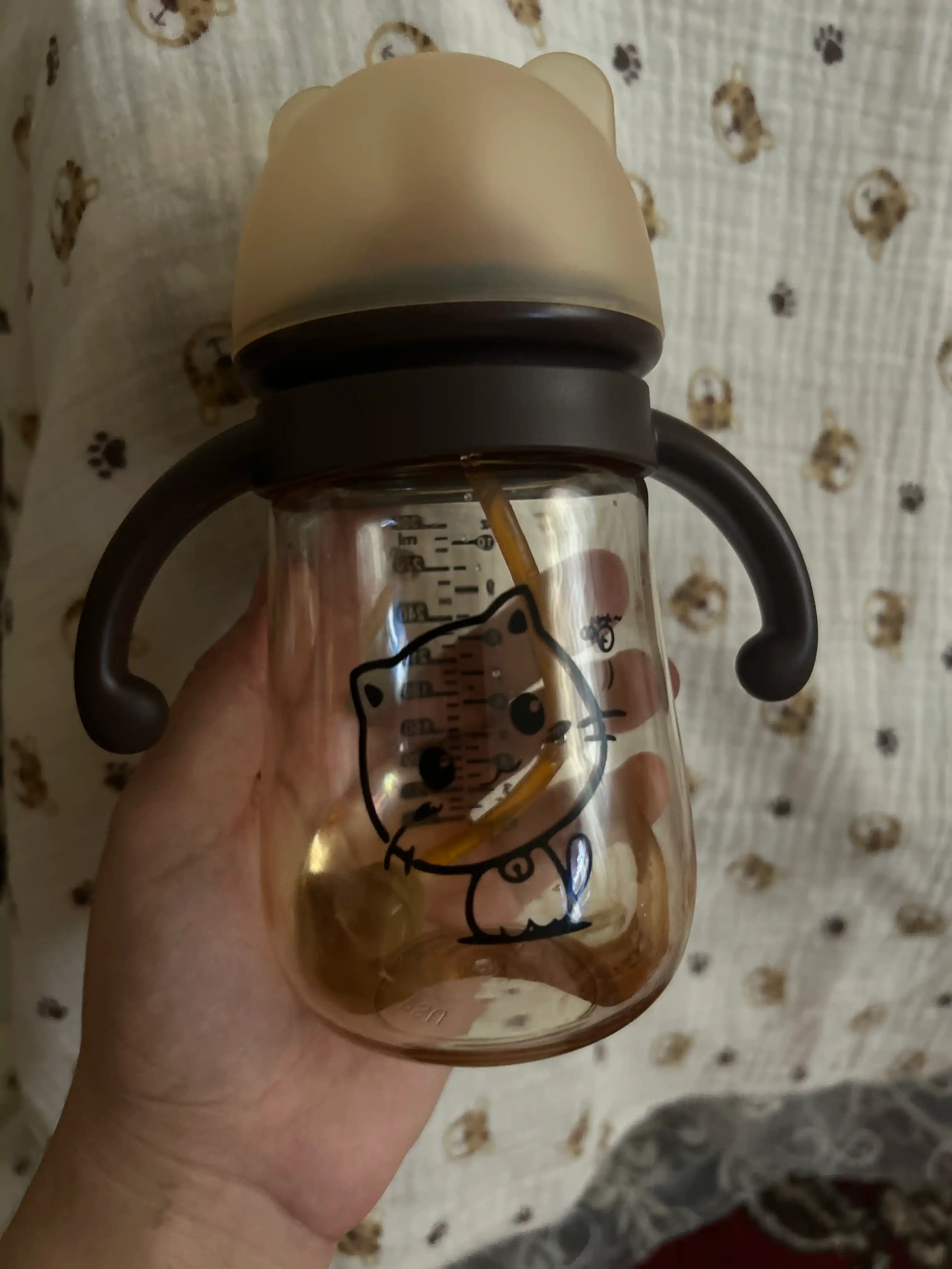Bolalar uchun butilka akrildan, antikolik, trubkali va tutqichli, 300, 240 ml