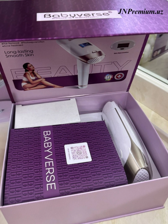 Babyverse Professional fotoepilyator, yuz va tana uchun, sovutish effektiga ega