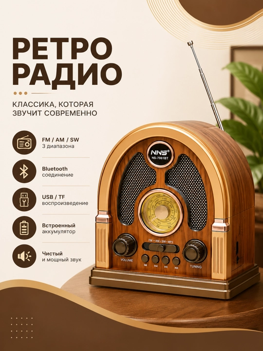 Karnay, radiokarnay, FM radio, retro bluetooth radiokarnay, simsiz karnay - 
