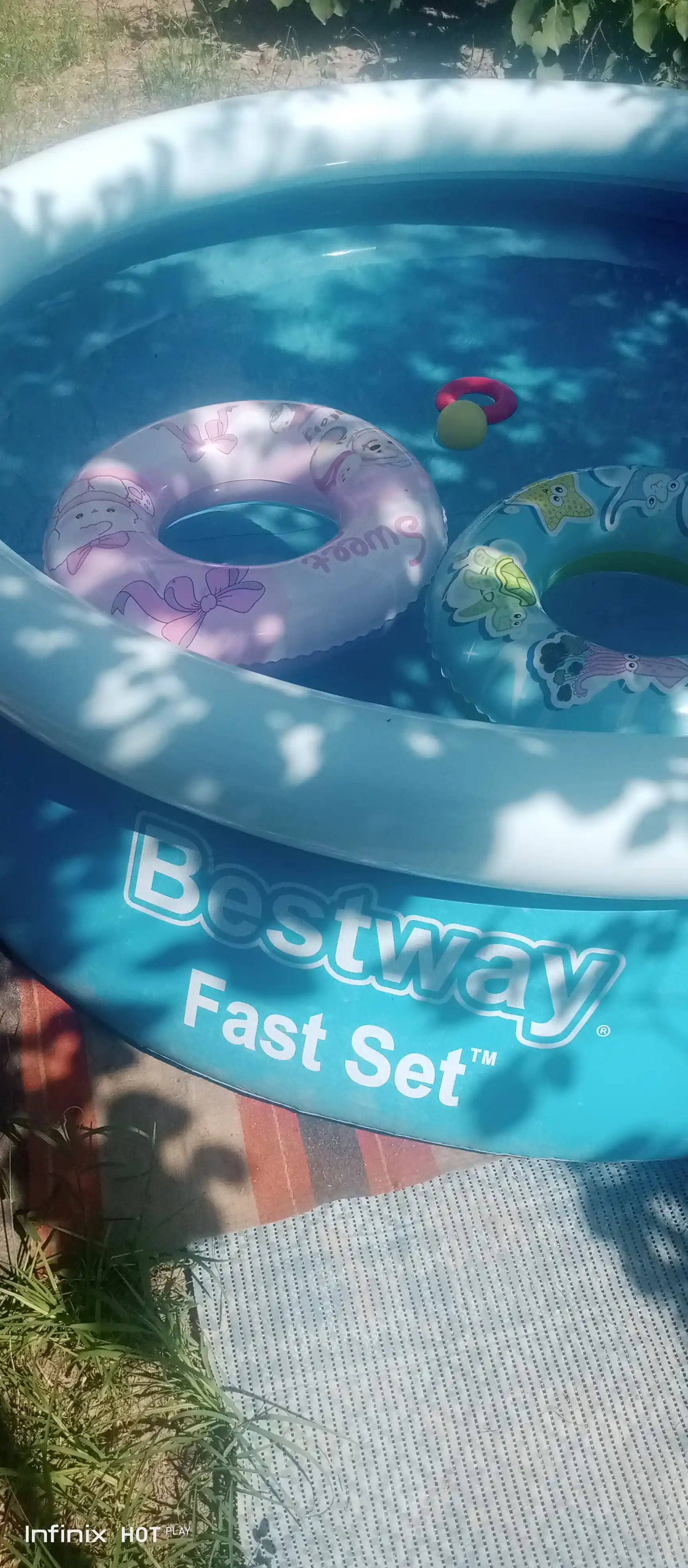 Бассейн надувной Bestway Fast Set, до 3800 литров, прочный ПВХ
