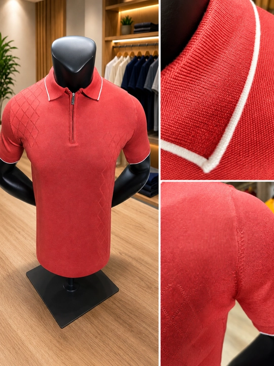 Erkaklar uchun qisqa yengli yashin tezlikli polo, yoqali polo futbolkasi