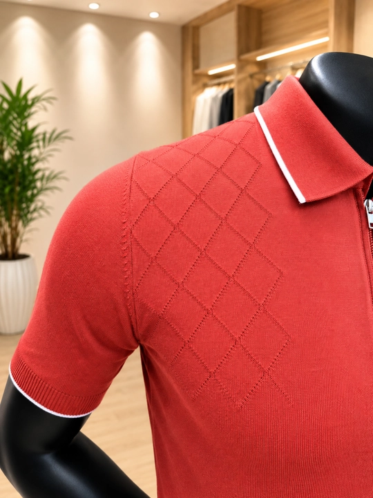 Erkaklar uchun qisqa yengli yashin tezlikli polo, yoqali polo futbolkasi