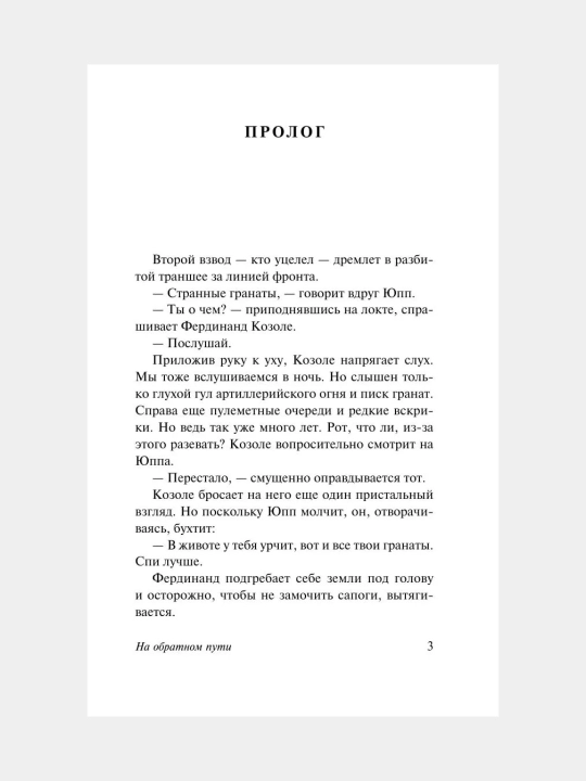 На обратном пути — Эрих Мария Ремарк