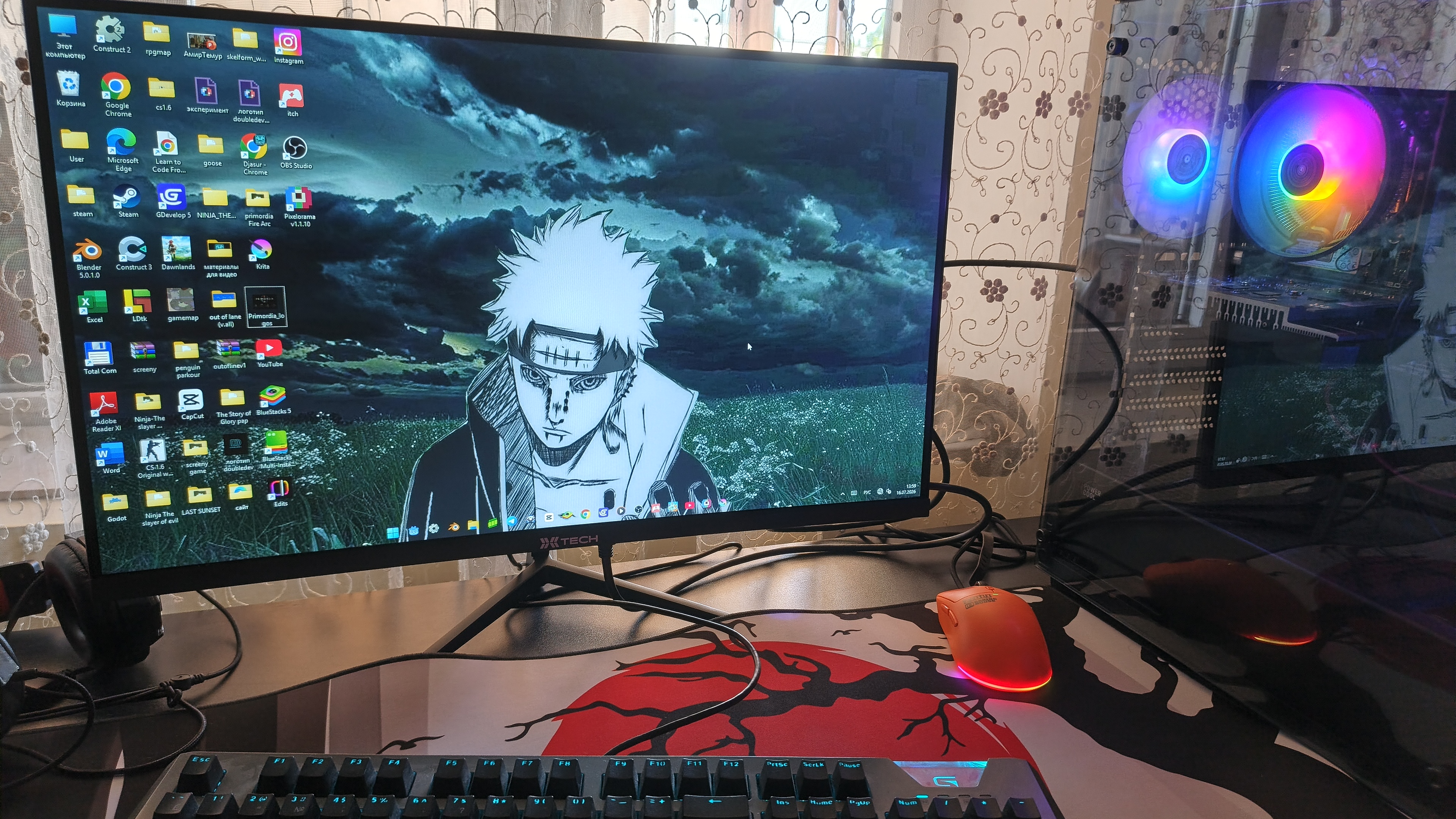 Монитор XTECH, 24",22",29",IPS,FHD,плоский или изогнутый экран,5 мс,для работы,учёбы и игр