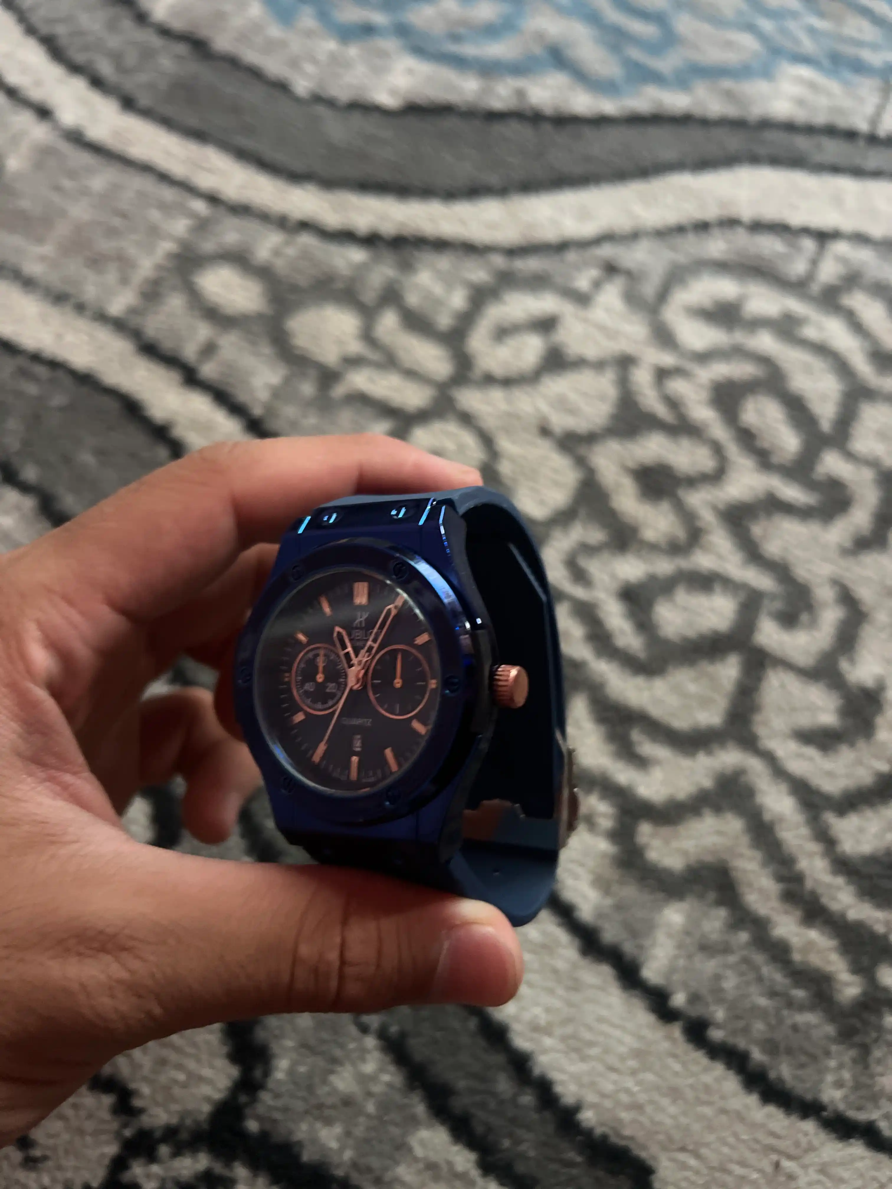Hublot Erkaklar Qo‘l Soati Qora Metal Klassik Dizayn Kundalik Soat