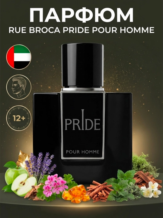 Rue Broca Pride Pour Homme, 100 мл – мужская парфюмерная вода, стойкий аромат - 