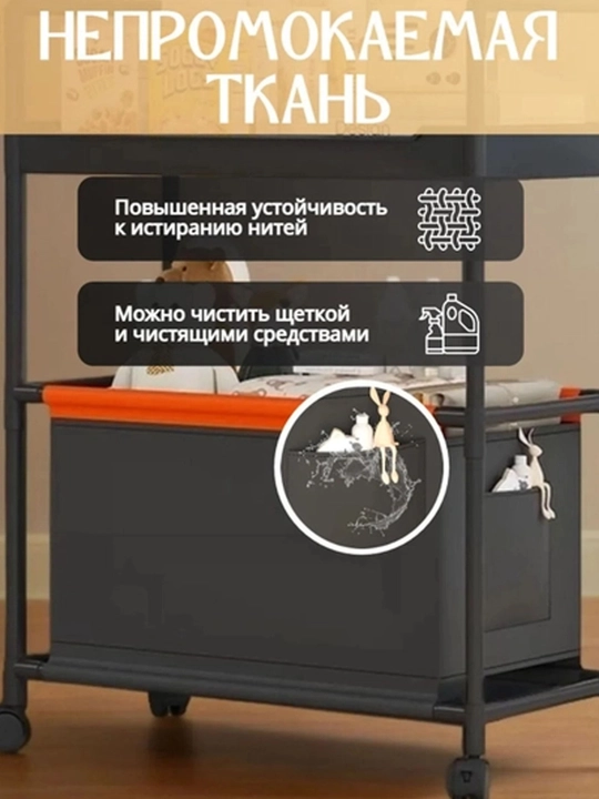 Корзина для белья органайзер, складная, тканевая, в ванную комнату, многофункциональная