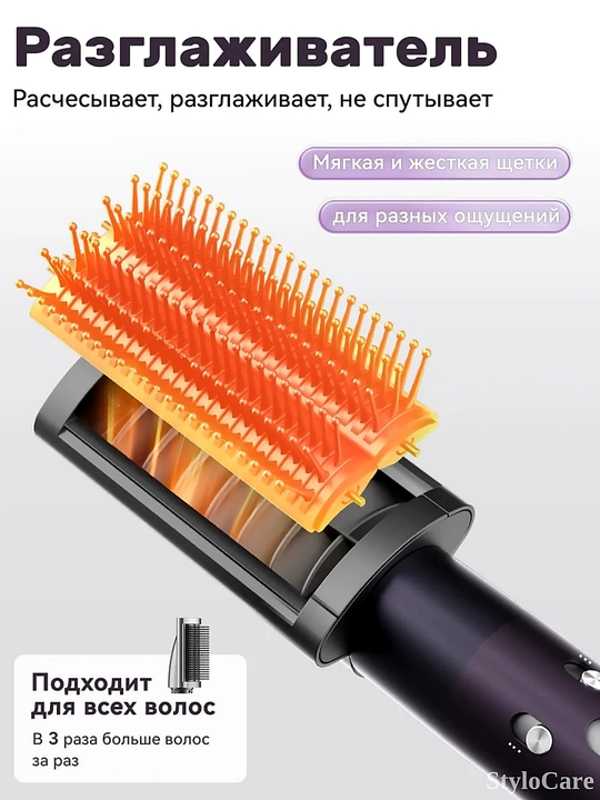 Фен для волос, профессиональный стайлер для сушки и укладки, с насадками, 5 в 1