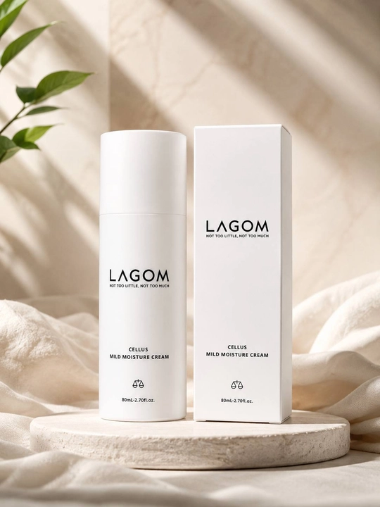 LAGOM Cellus Mild Moisture Cream 80 ml, yuz uchun namlantiruvchi krem