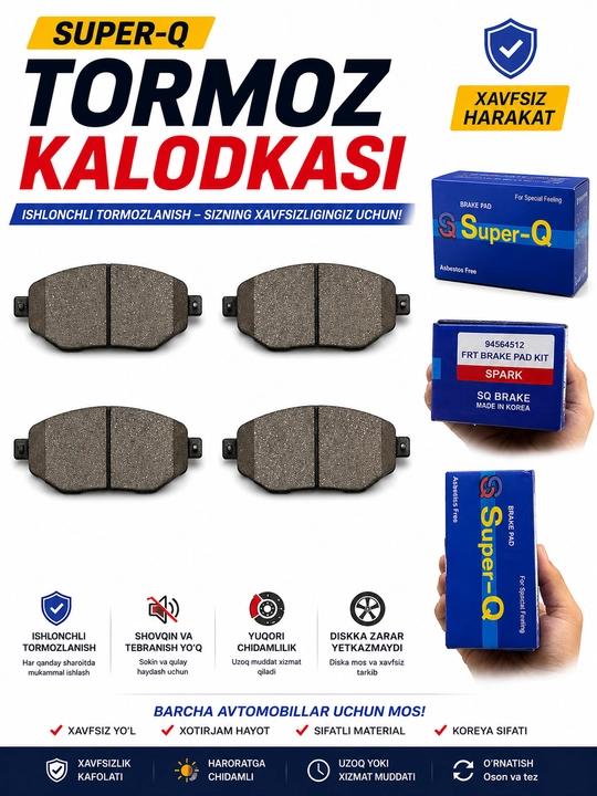 Kalodka super q  avtomabil uchun tormoz sistemasi lacetti cobalt gentra onix oldi tomon