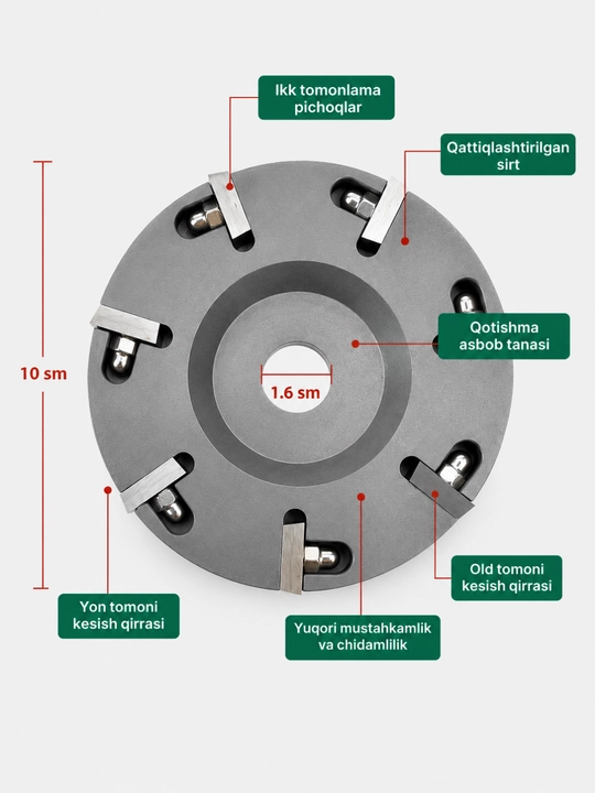 Professional 7 Tig‘li Tuyoq Kesish Diski – chorva mollari va chorva hayvonlari Uchun