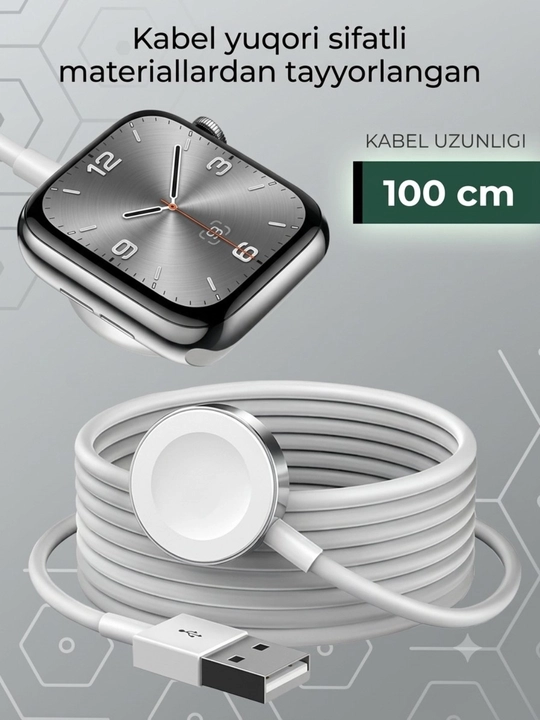 Smart soatlar simsiz zaryadlash uchun magnit USB kabeli