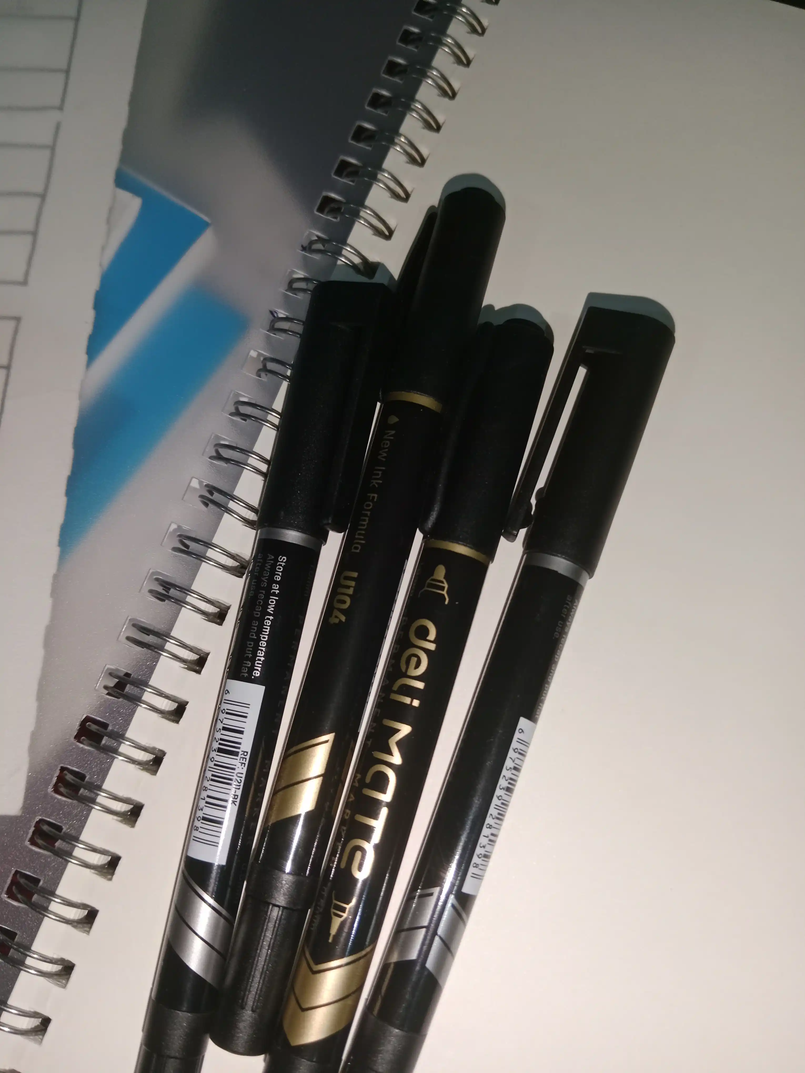 Marker doimiy, ikki tomonlama, qora, Deli 211-BK-U 2dona