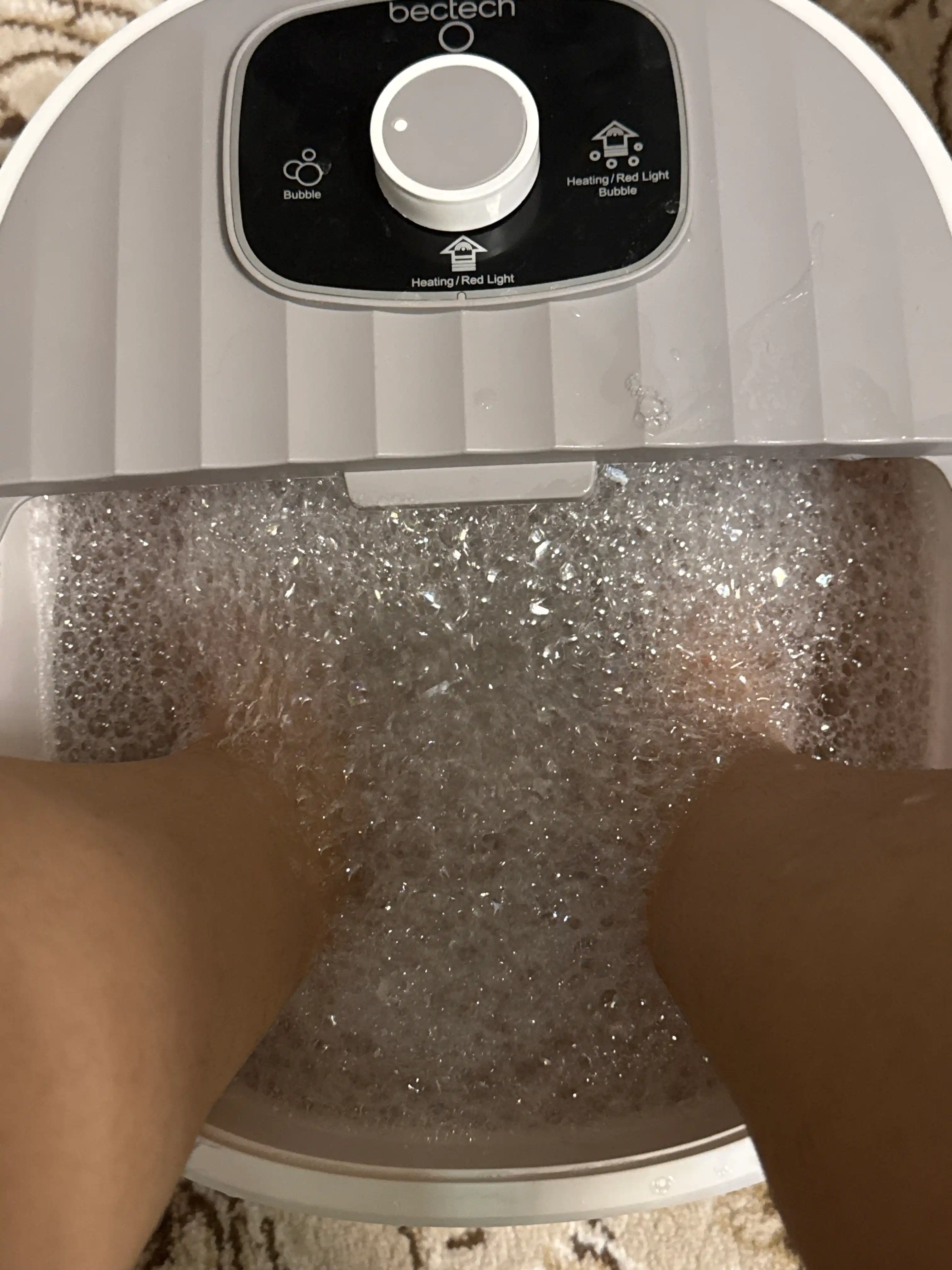 BECTECH gidro massajli oyoq massajeri isitish va vibratsiyali elektr foot spa massager