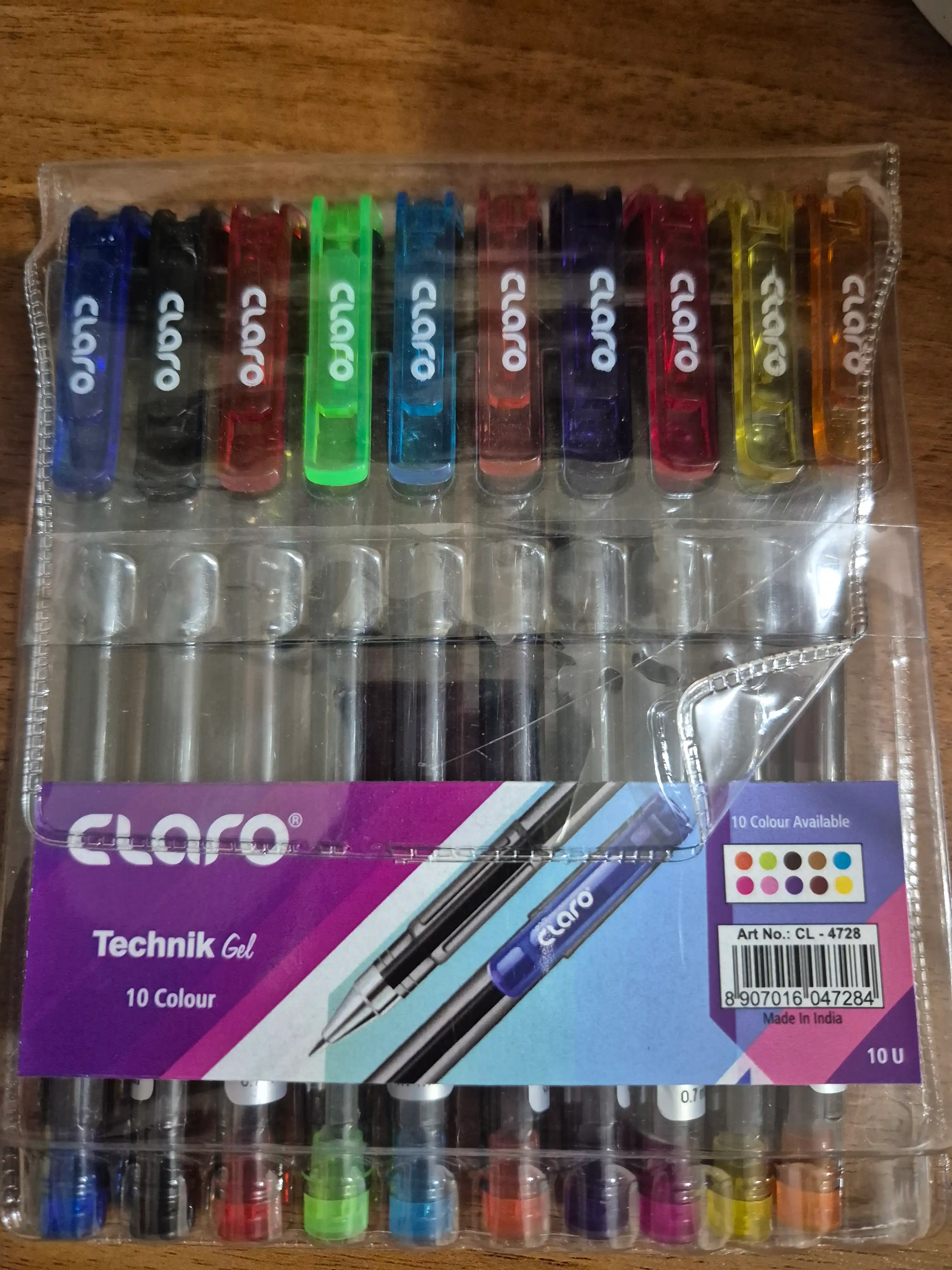 Ручка Technik Glitter 1,0мм (асс) Claro 10шт, Technik