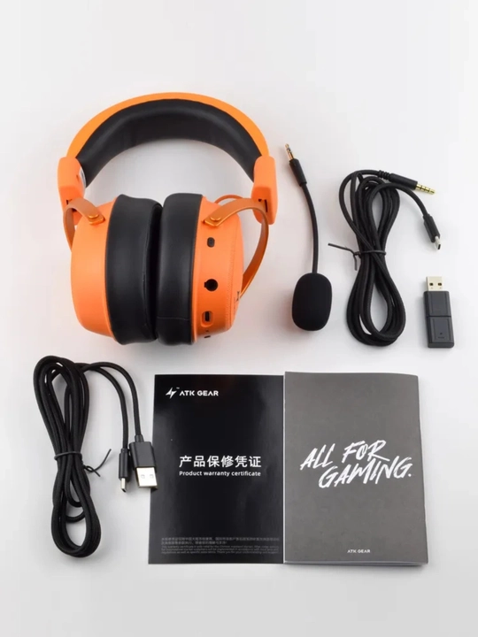 Mikrofon va 3D ovozli ATK Gear N9 pro+Ultra simsiz o'yin minigarnituralari