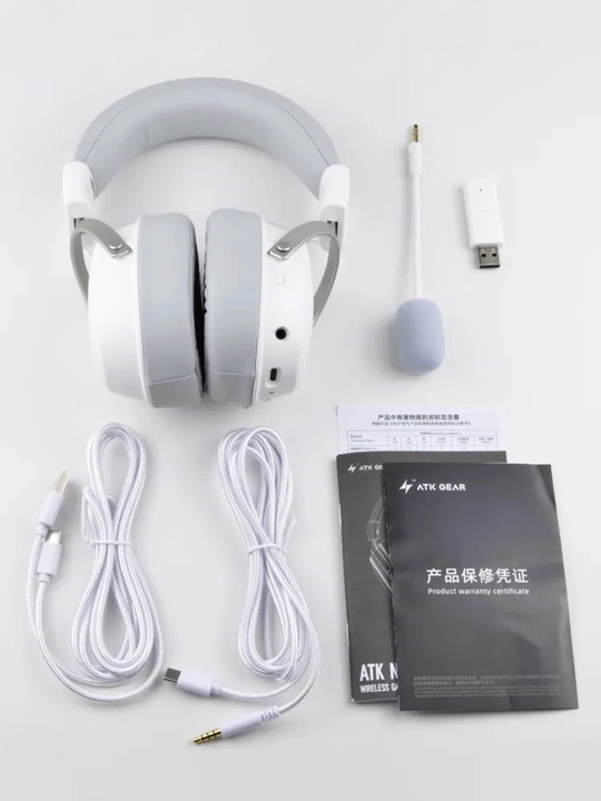 Mikrofon va 3D ovozli ATK Gear N9 pro+Ultra simsiz o'yin minigarnituralari