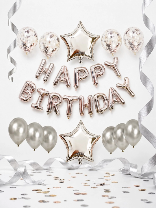 Праздничный набор воздушных шаров Happy Birthday, 25 предметов - 