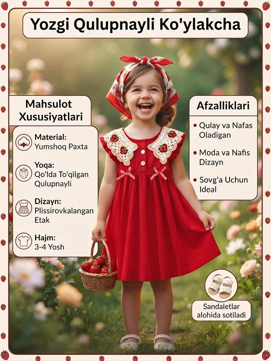 Ko'ylak qizlar uchun - 