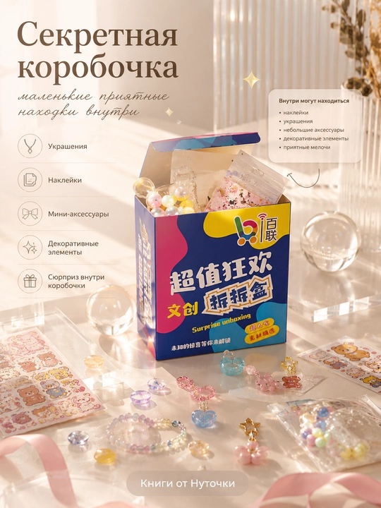 Сюрприз бокс Куроми, Хелло Китти, Капибара, подарочный набор для девочек, сундучок с ручкой
