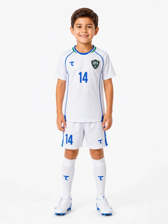Uzbekistan National Team Kids Kit - O‘zbekiston terma jamoasi formasi, bolalar va o‘smirlar uchun - 