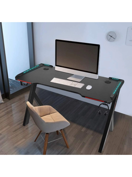 120 sm, RGB Gaming stol, Y-shaklli, kosa tutqichi va quloqchin ilgagi