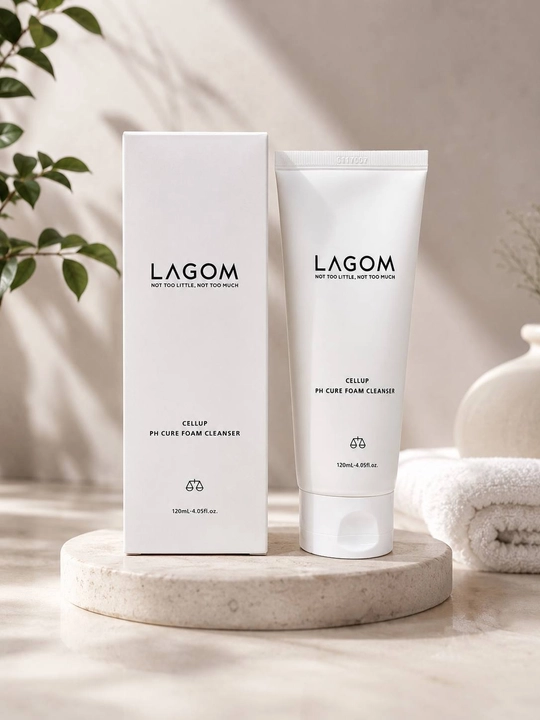 LAGOM Cellup pH Cure Foam Cleanser 120 ml - pH muvozanati bilan yuvinish uchun ko‘pik