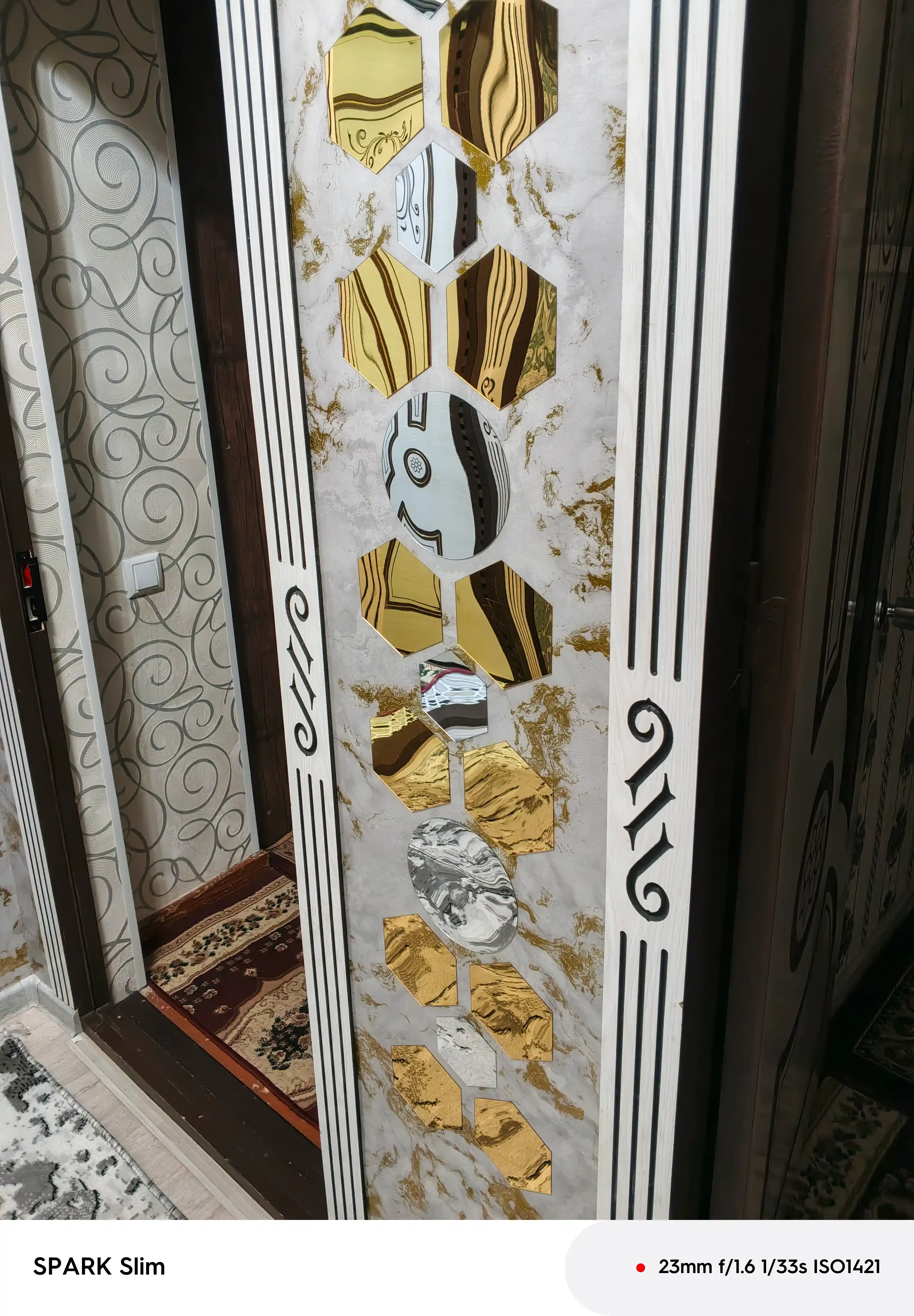 Devor uchun oyna asalari, yopishadigan oyna, devorga nakleyka, xona uchun dekorlar 12 dona