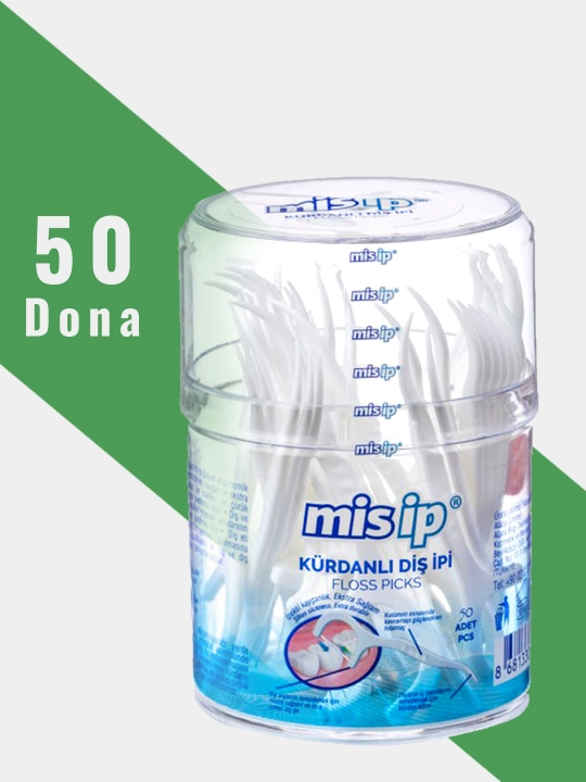 Flosser, tish ipi va tish kovlagich flosser, 50 dona, 100 dona, 250 dona