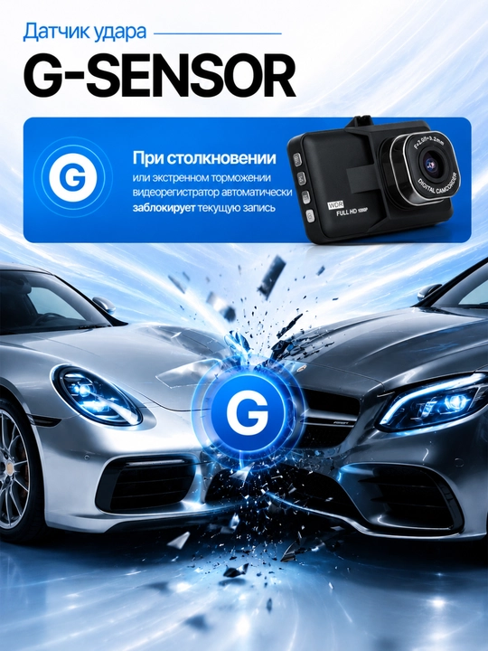 7 xil Mini videoregistratorlar 1080P Full HD, G-Sensor, WDR, avtomobil uchun