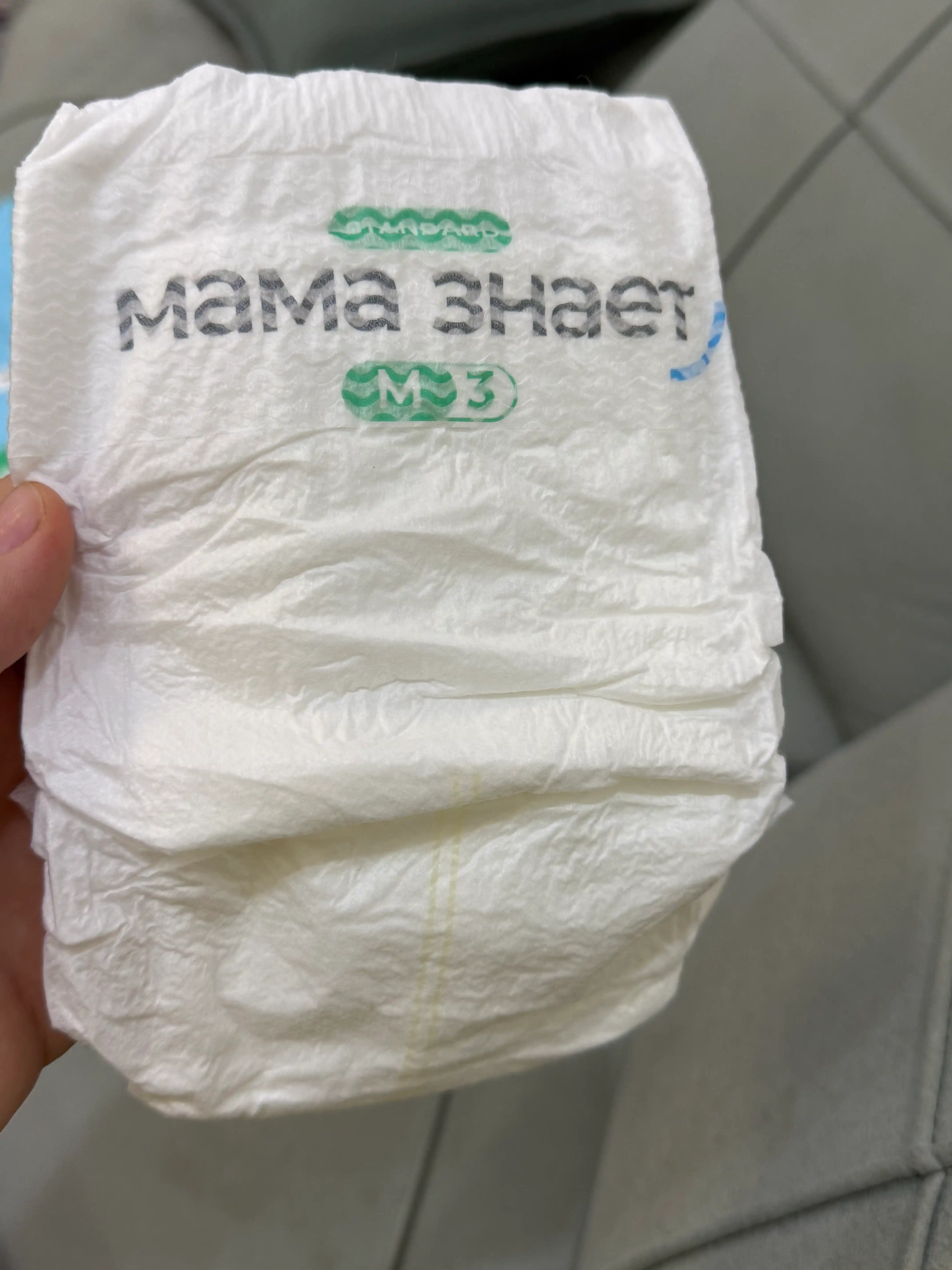 Подгузники Mama znaet Standard M 58 шт, 6-12 кг, мягкие дышащие