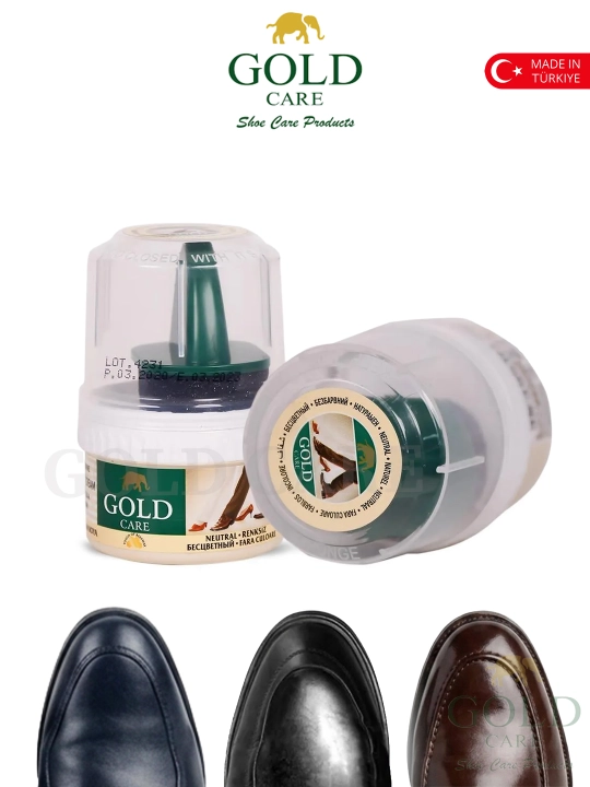 Poyabzal krem-bo'yoq, oyoq kiyim bo'yoq, tufli bo'yoq, 50 ml, GOLD CARE - 