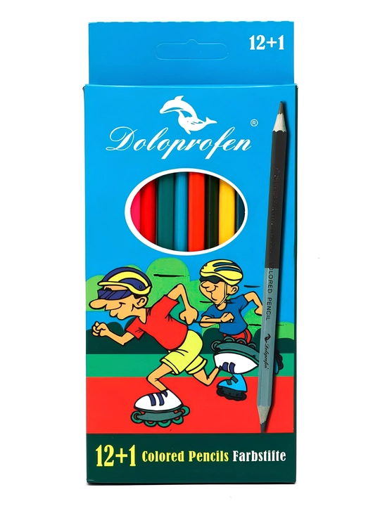 Qalam doloprofen 12+1 rangli qalamlar - 