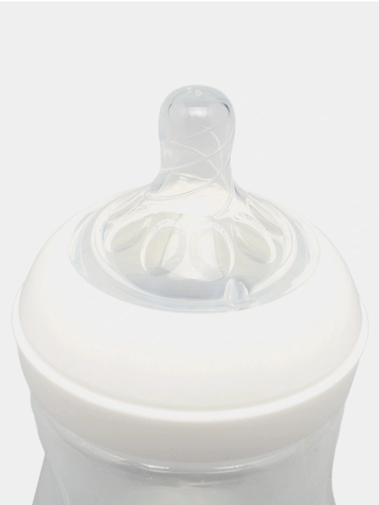 BabyLand tabiiy silikonli butilka, chaaloqlarni ovatlantirish uchun,125, 260 ml hajmli