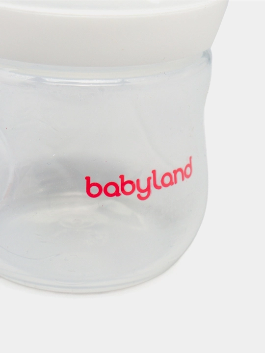 BabyLand tabiiy silikonli butilka, chaaloqlarni ovatlantirish uchun,125, 260 ml hajmli