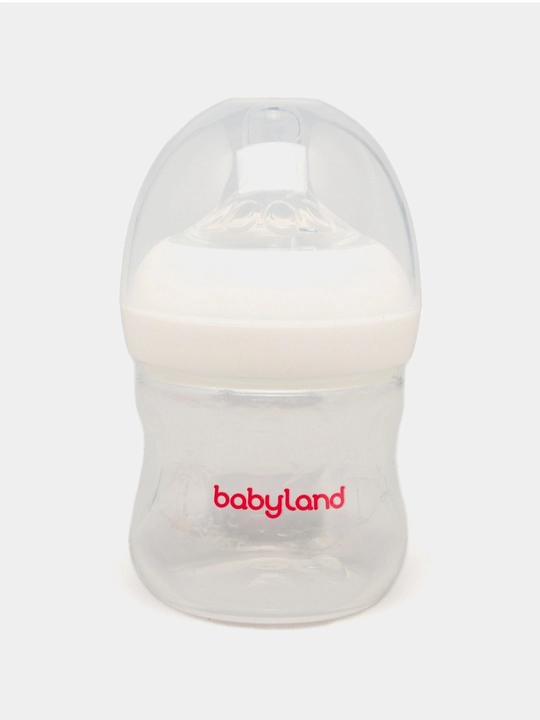 BabyLand tabiiy silikonli butilka, chaaloqlarni ovatlantirish uchun,125, 260 ml hajmli