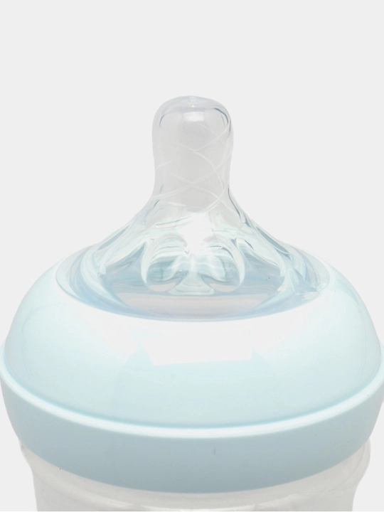 BabyLand tabiiy silikonli butilka, chaaloqlarni ovatlantirish uchun,125, 260 ml hajmli