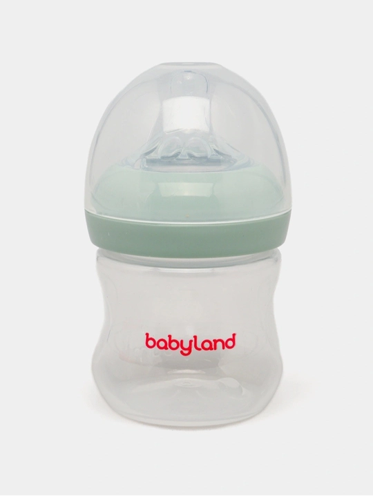 BabyLand tabiiy silikonli butilka, chaaloqlarni ovatlantirish uchun,125, 260 ml hajmli