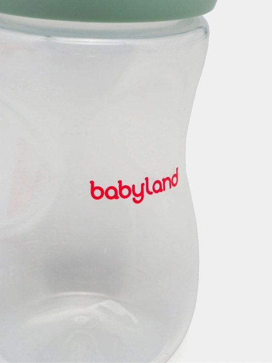 BabyLand tabiiy silikonli butilka, chaaloqlarni ovatlantirish uchun,125, 260 ml hajmli