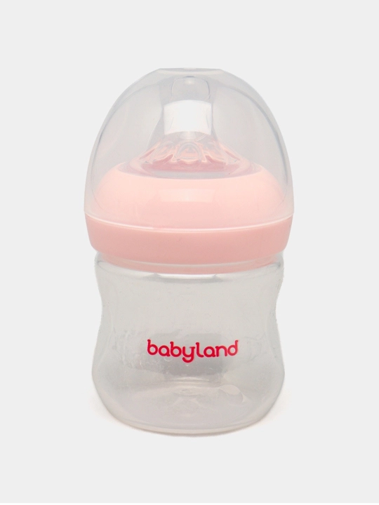 BabyLand tabiiy silikonli butilka, chaaloqlarni ovatlantirish uchun,125, 260 ml hajmli