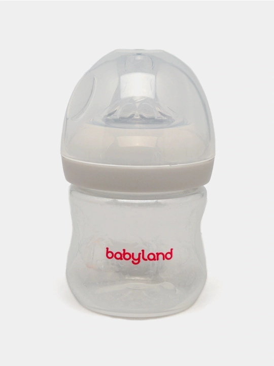 BabyLand tabiiy silikonli butilka, chaaloqlarni ovatlantirish uchun,125, 260 ml hajmli