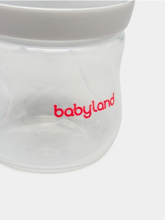 BabyLand tabiiy silikonli butilka, chaaloqlarni ovatlantirish uchun,125, 260 ml hajmli